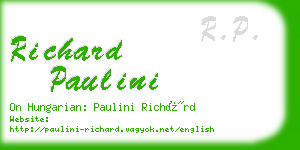 richard paulini business card